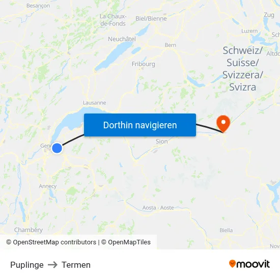 Puplinge to Termen map
