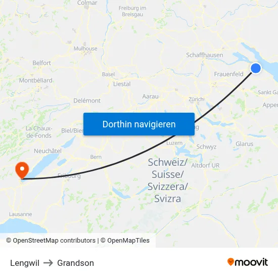 Lengwil to Grandson map