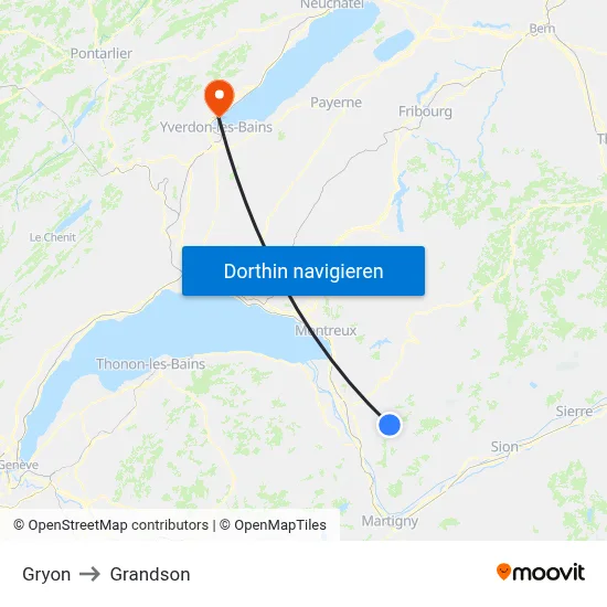 Gryon to Grandson map