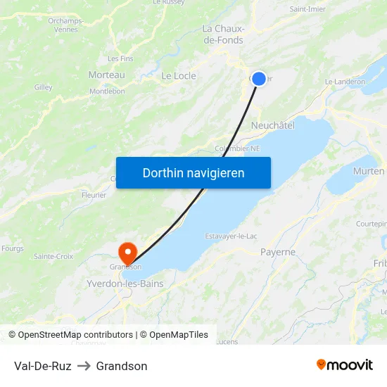 Val-De-Ruz to Grandson map