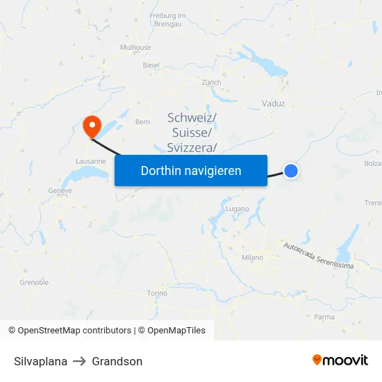 Silvaplana to Grandson map