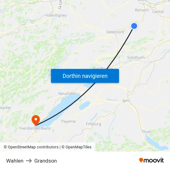 Wahlen to Grandson map
