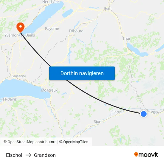 Eischoll to Grandson map