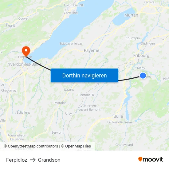 Ferpicloz to Grandson map