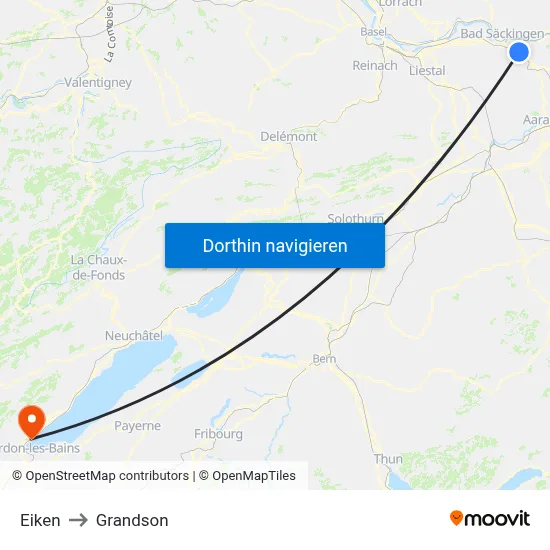 Eiken to Grandson map