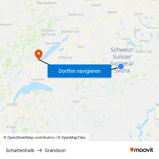 Schattenhalb to Grandson map