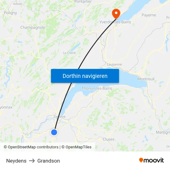 Neydens to Grandson map
