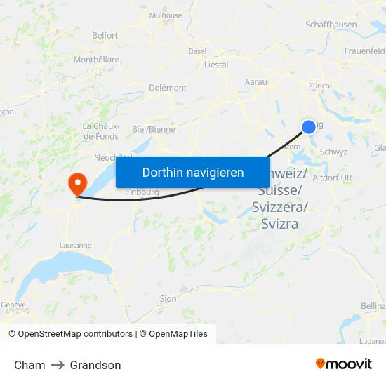 Cham to Grandson map