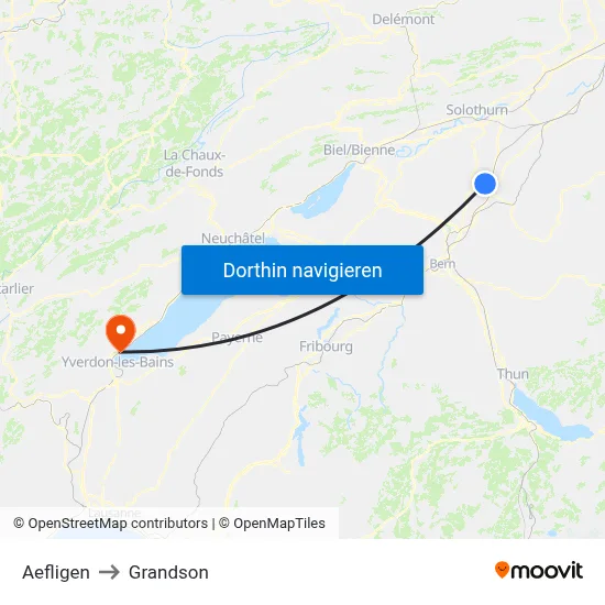 Aefligen to Grandson map