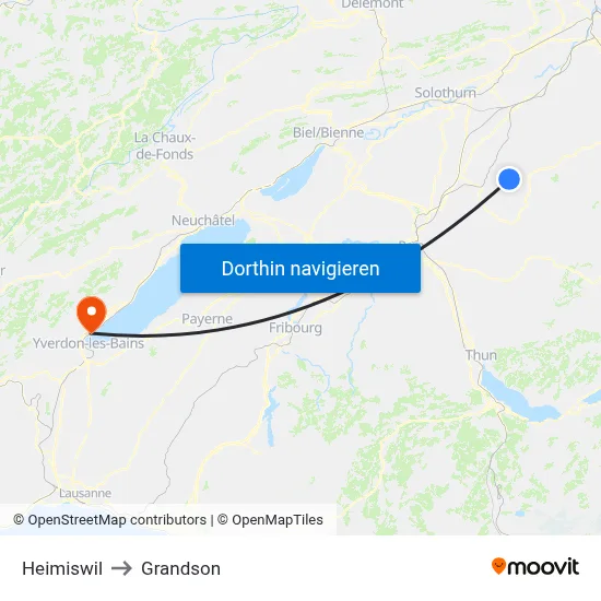 Heimiswil to Grandson map