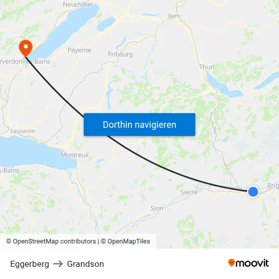 Eggerberg to Grandson map