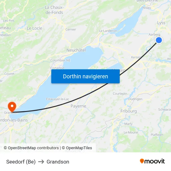Seedorf (Be) to Grandson map
