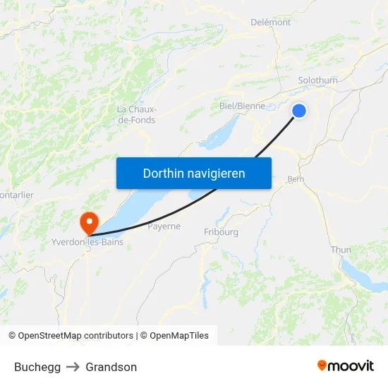 Buchegg to Grandson map