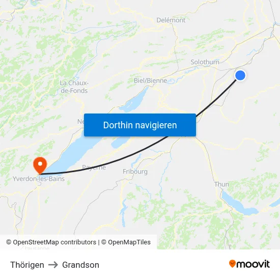 Thörigen to Grandson map