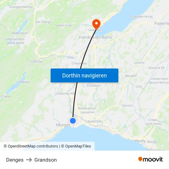 Denges to Grandson map