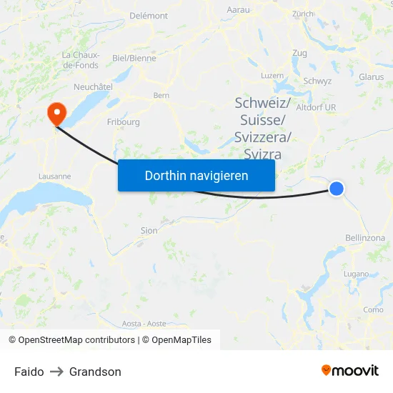 Faido to Grandson map