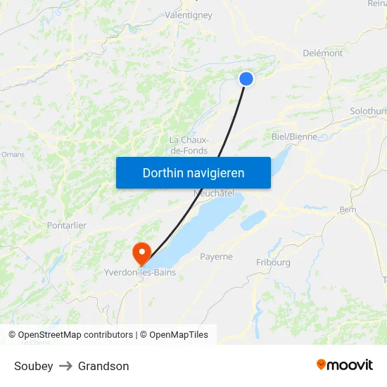 Soubey to Grandson map