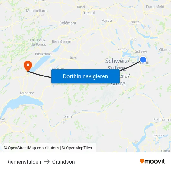 Riemenstalden to Grandson map