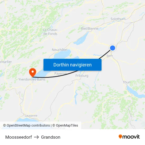 Moosseedorf to Grandson map