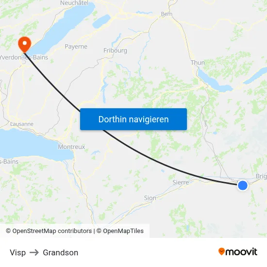 Visp to Grandson map