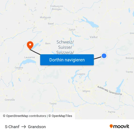 S-Chanf to Grandson map