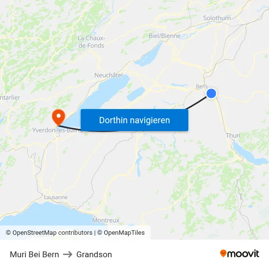 Muri Bei Bern to Grandson map