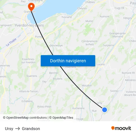 Ursy to Grandson map