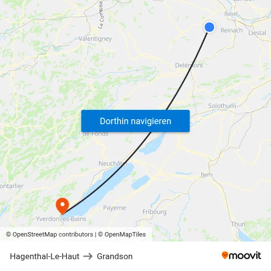 Hagenthal-Le-Haut to Grandson map