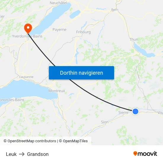 Leuk to Grandson map