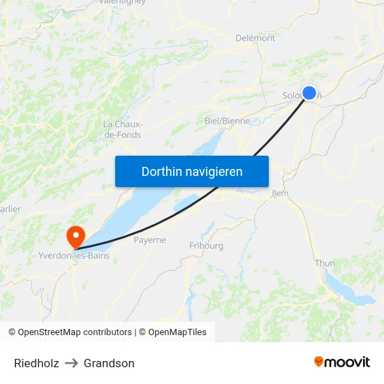 Riedholz to Grandson map