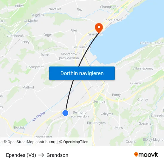 Ependes (Vd) to Grandson map