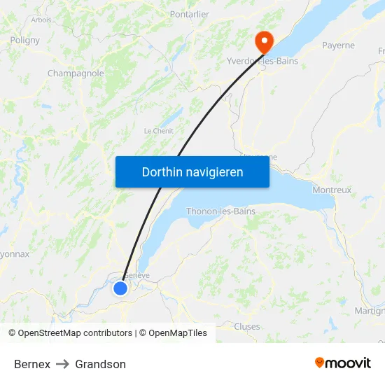 Bernex to Grandson map