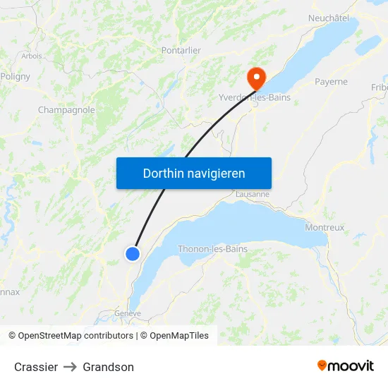 Crassier to Grandson map