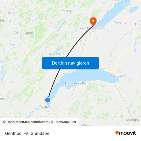 Genthod to Grandson map