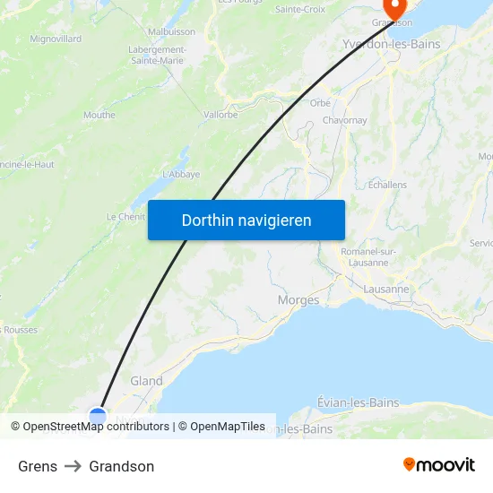 Grens to Grandson map