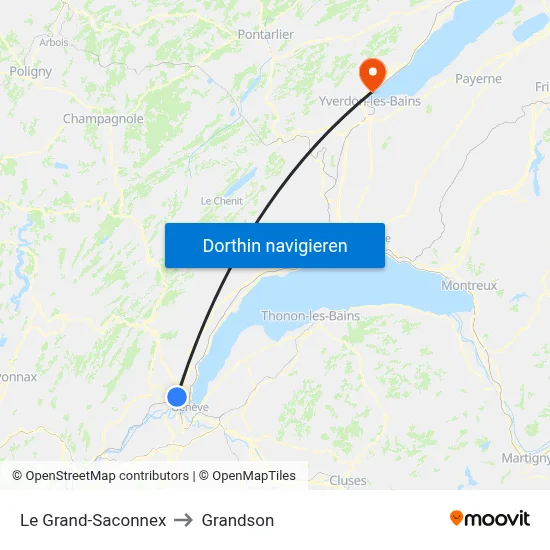 Le Grand-Saconnex to Grandson map