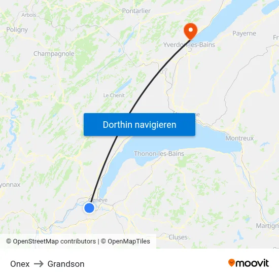 Onex to Grandson map