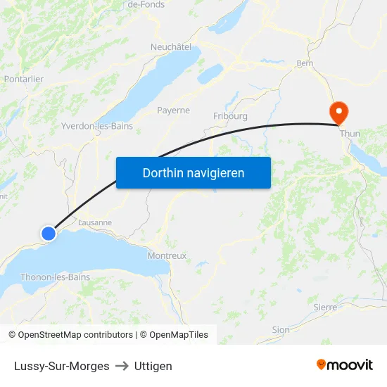 Lussy-Sur-Morges to Uttigen map