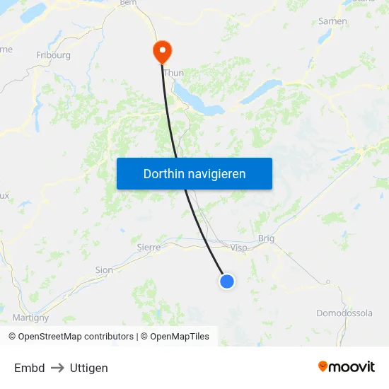 Embd to Uttigen map
