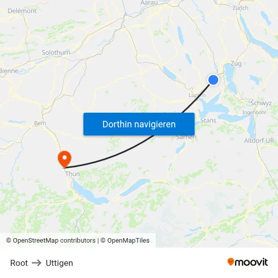Root to Uttigen map