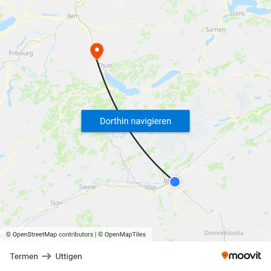 Termen to Uttigen map