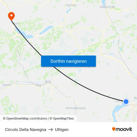 Circolo Della Navegna to Uttigen map