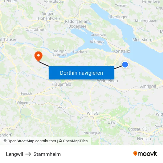 Lengwil to Stammheim map