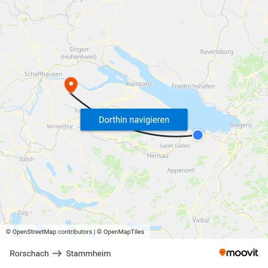 Rorschach to Stammheim map