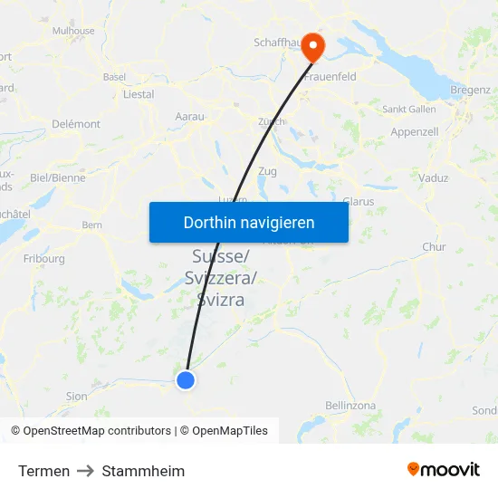Termen to Stammheim map
