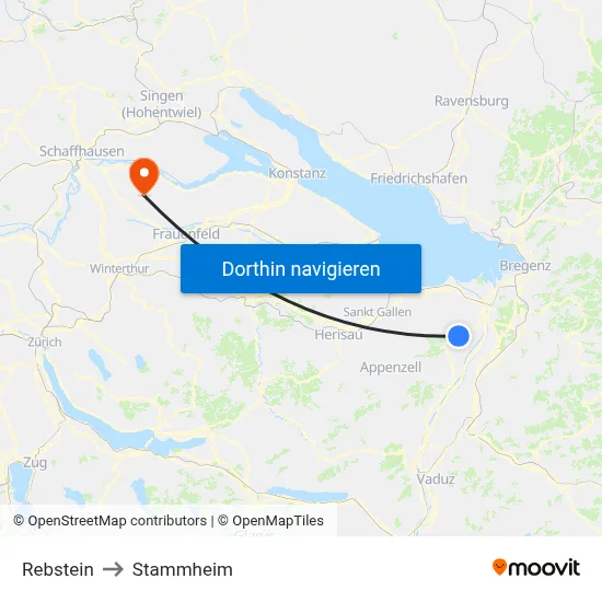 Rebstein to Stammheim map