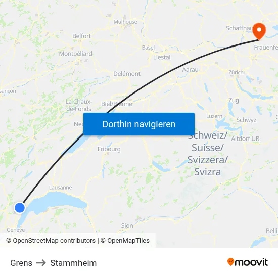Grens to Stammheim map