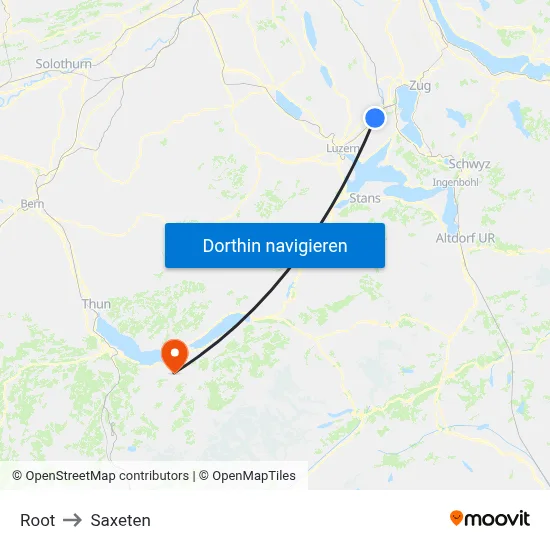Root to Saxeten map