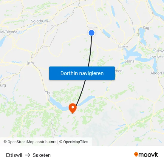 Ettiswil to Saxeten map