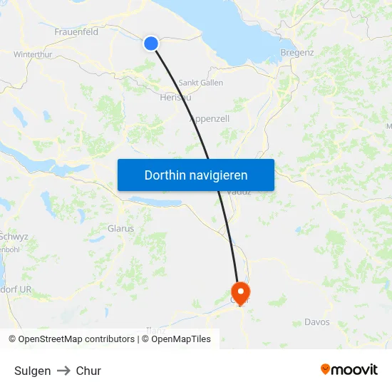 Sulgen to Chur map